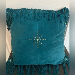 Tasha Polizzi Genuine Suede Leather Pillow Cover